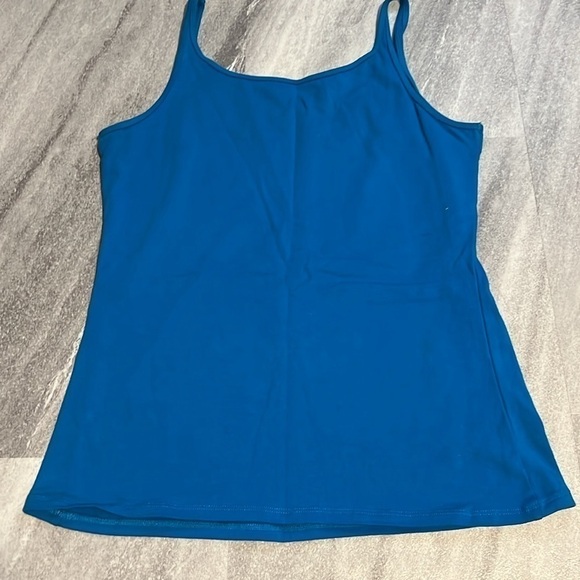 Blue tank too sequins medium thin strap spaghetti strap dressy casual - Picture 4 of 6